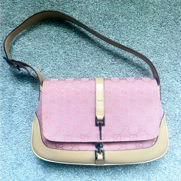Gucci Handbags - 100% authentic GUCCI small pink tan logo GG purse handbag monogram vintage